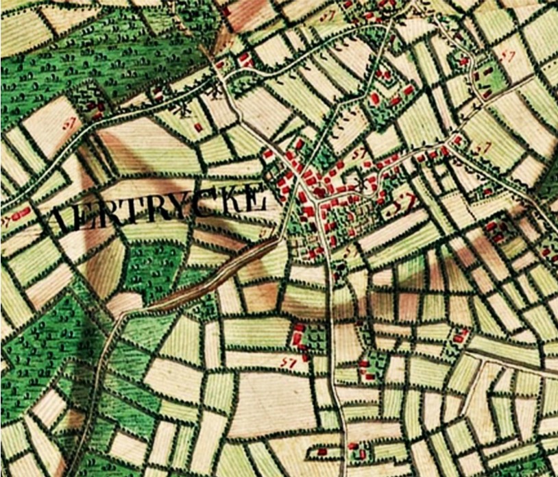 Aertrijke op de Kaart van Ferraris (1777)