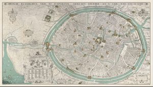 Kaart van Brugge van Marcus Gerards uit 1562