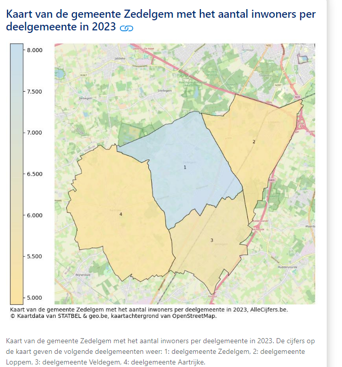 KaartZedelgemMetAantalInwPerDeelgemeente